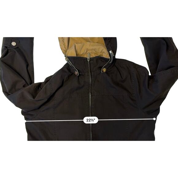 London Fog Black and Tan Trench Coat - Picture 5 of 11